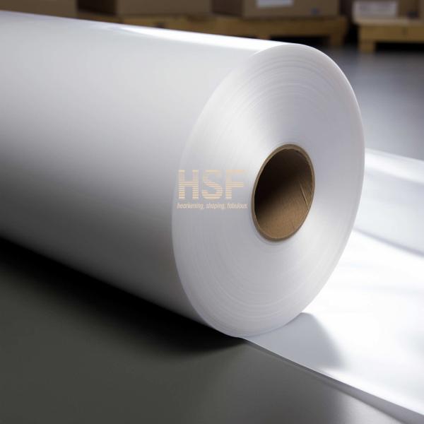 Une couche de film de dégagement MOPP blanc opaque de 80 μm, destinée à l'emballage alimentaire, à la stratification, aux étiquettes de rubans, aux applications industrielles,