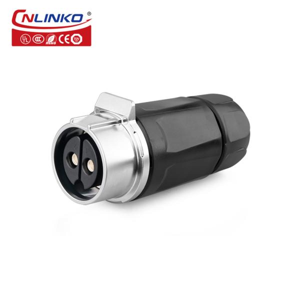 CNLINKO M28 Waterproof IP67 Male Female Quick Plug 50A Power 2 Pin Cable Connector