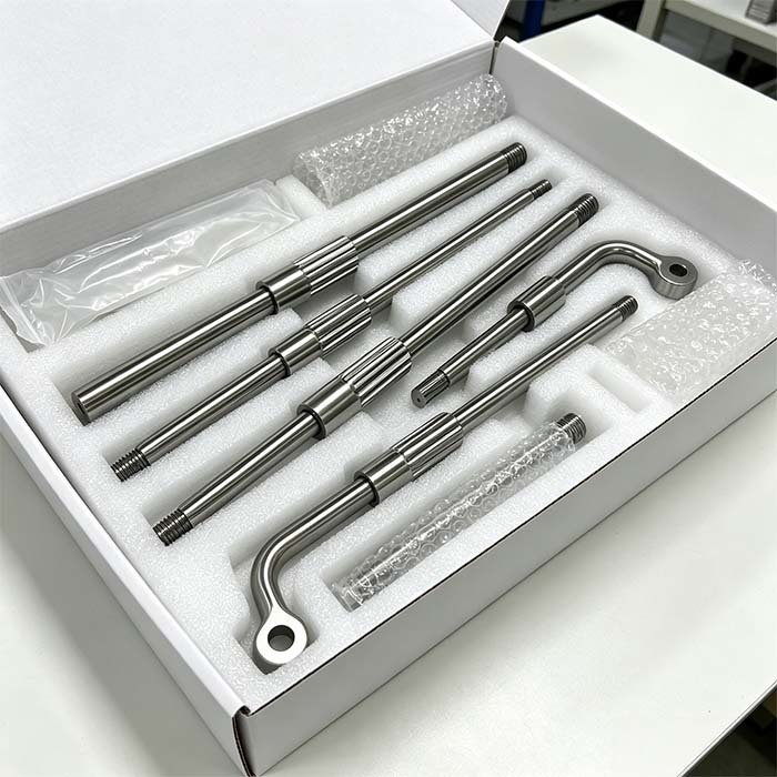 Precision CNC Machined Stainless Steel Long Shaft and Bent Link Rod with Customizable Dimensions for Mechanical Linkage
