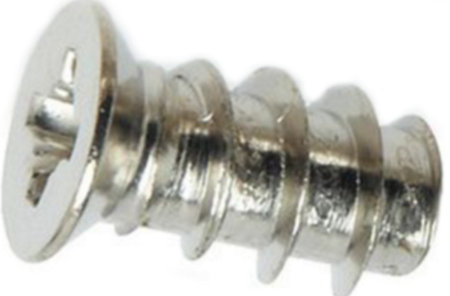 Carbon Steel Flat Head Pozi Drive Euro Screws for Furniture M4 Zinc Finish