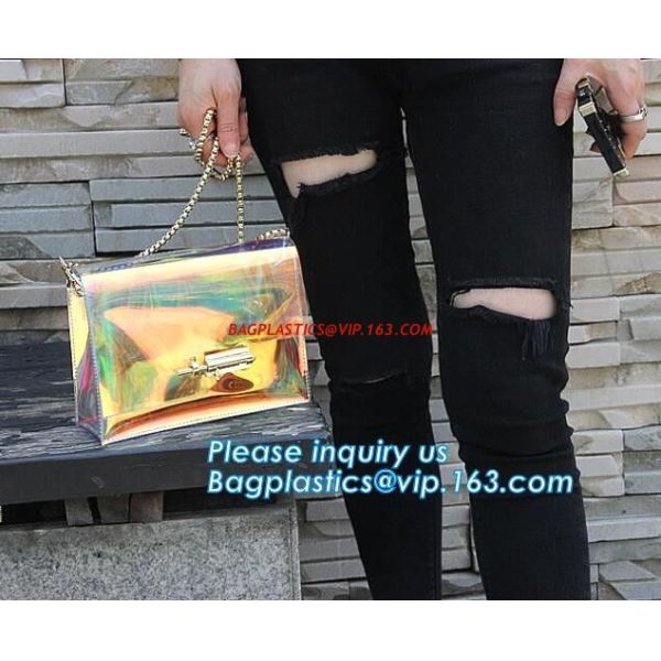 Beach Clear PVC Shoulder Bag DIY Transparent Clutch Tote Bag, candy jelly bag transparent clear pvc handbag shoulder cro