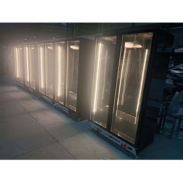 2 Glass Doors Beverage Display Fridge Commercial Upright Refrigerator