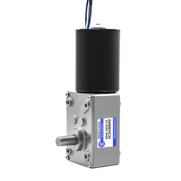 0.4KG 12V BLDC DC Turbine Worm Geared Speed Reducer Wheelchair Brushless Motor