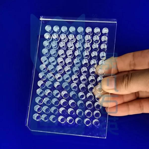 96 Well Quartz Glass Hemagglutination Plate Microplate 96microwell Plats Fused Quartz Plate Quartz Glass Sheet