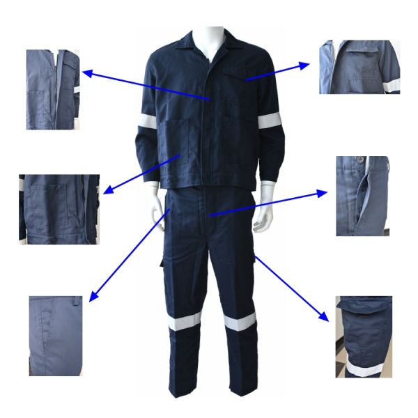 Navy Blue Modacrylic Cotton / Nomex 3A Inherent FR Clothing