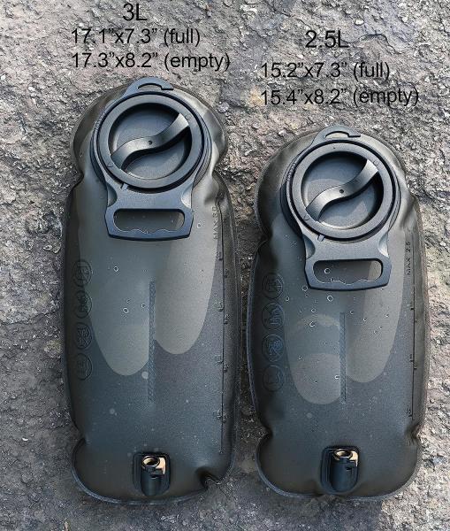 2L/2.5L/3L TPU Hydration Bladder, Tasteless BPA Free Water Reservoir Bag with Insulated Tube for Hydration Pack