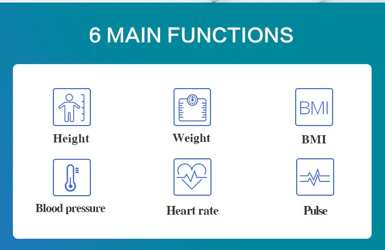 Ultrasonic Height and Weight Blood Pressure Monitor Scale for Hospital