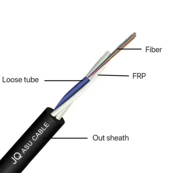 GYFXTBY FRP Cable 2 4 6 8 12 Core Flat Type Outdoor Fiber Optical Cable