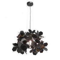 Postmoderna personalidad simple de la moda arte luces sala de estar comedor flores negras araña de hierro