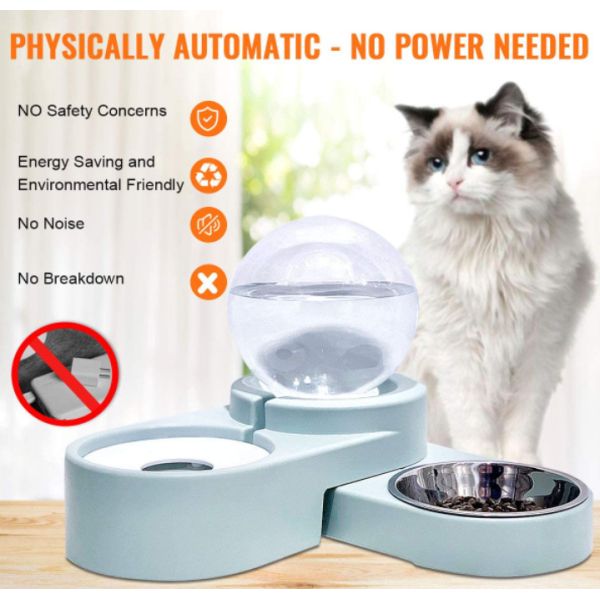2 в 1 керамической воде распределителя 1.8L воды кота шаров фидера любимца автоматической Refilling