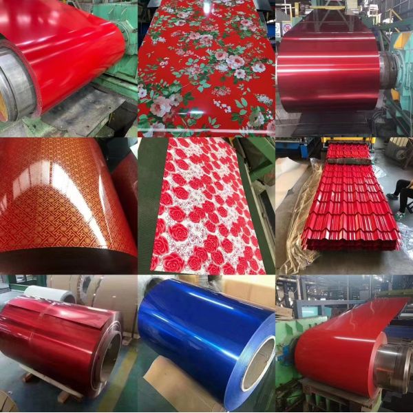 Resistência Placa de aço Painéis de telhado ondulados para construção Galvanizados revestidos PPGI