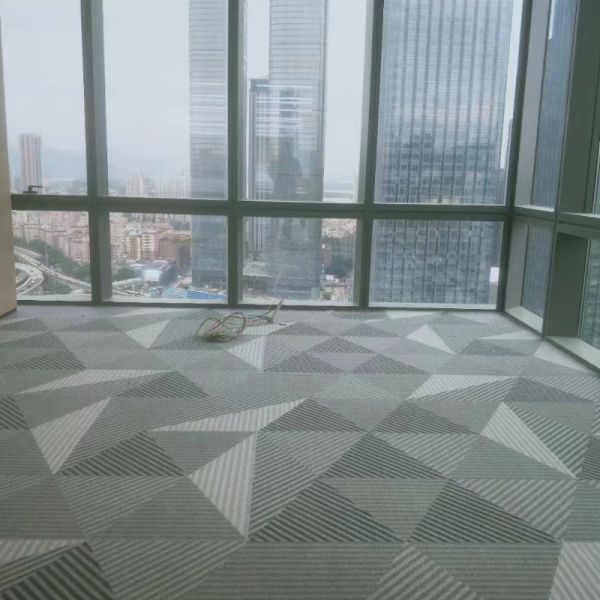 5-Star Hotel Square Nylon Printed Carpet Tiles Made by Nylon with PE Modular Backing