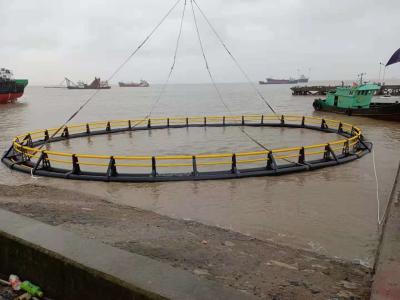 Large Scale Deep Sea Round Fish HDPE Cage Equipment Anti Wind and Wave