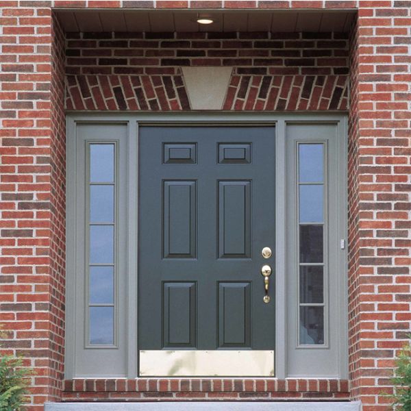 Exterior Teak Wood Single Main Door Designs , Modern Wooden Carving Door Designs