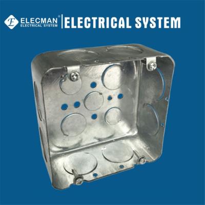 Steel Square Outlet 4 Metal Electrical Box Junction Receptacles Waterproof
