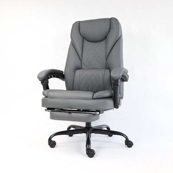 Executive Chair with Footrest Anji Manufactures Comfortable PU Leather Swivel Chair