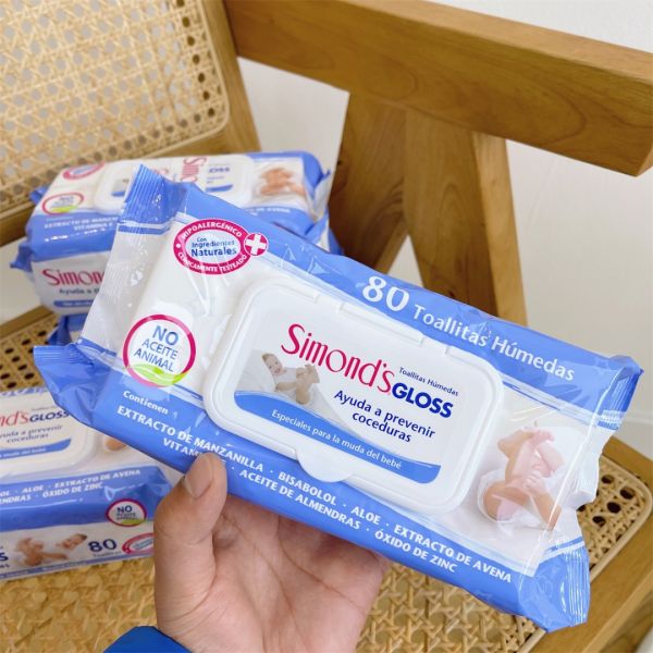 Чистка устранимого младенца влажная обтирает чистую воду 99,9 для рынка Чили