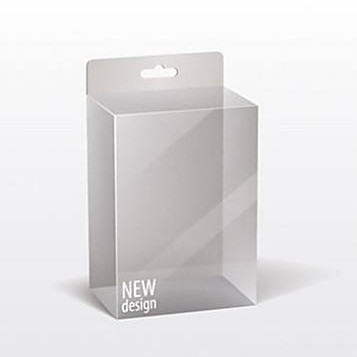 Flat Packed Square Transparent Plastic Cosmetic Boxes