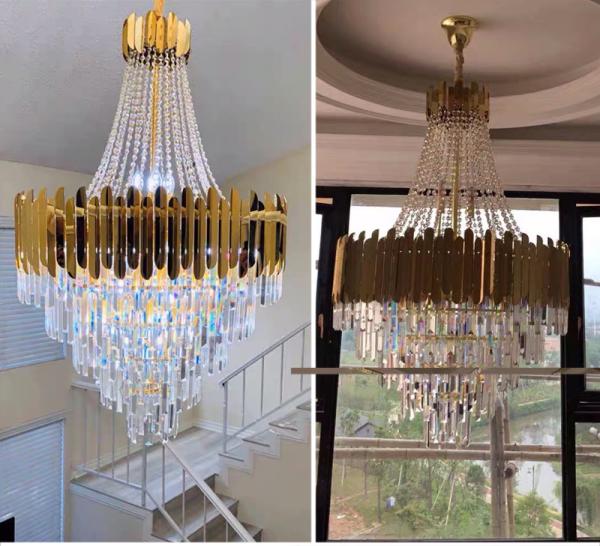 Led Crystal Chandelier For Living Dining Room Round Rectangle hotel lobby chandelier(WH-CY-239)