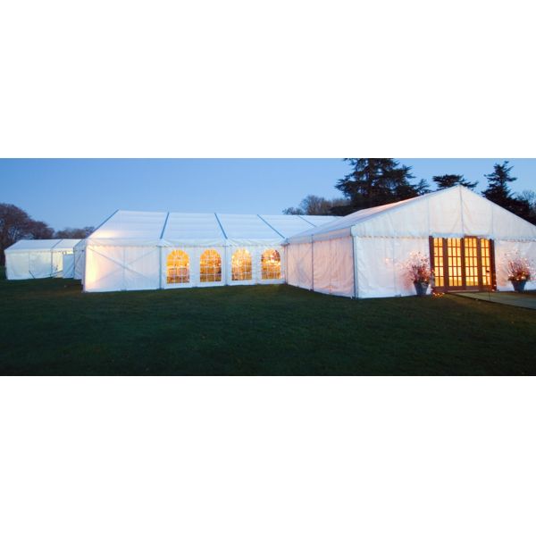 Double Decker Large Warehouse Tent With Glass Wall / White Roof For Temporary Outdoor Event