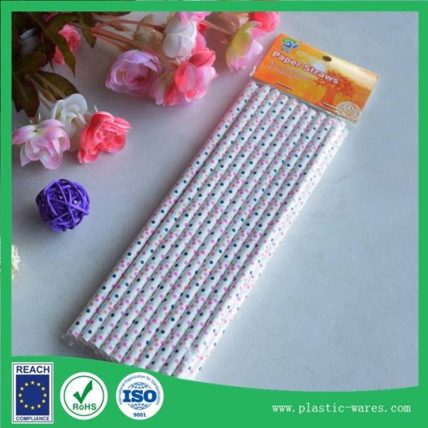 Straight Paper water drinking straw for Wedding Birthday Party disposable paper drink straws