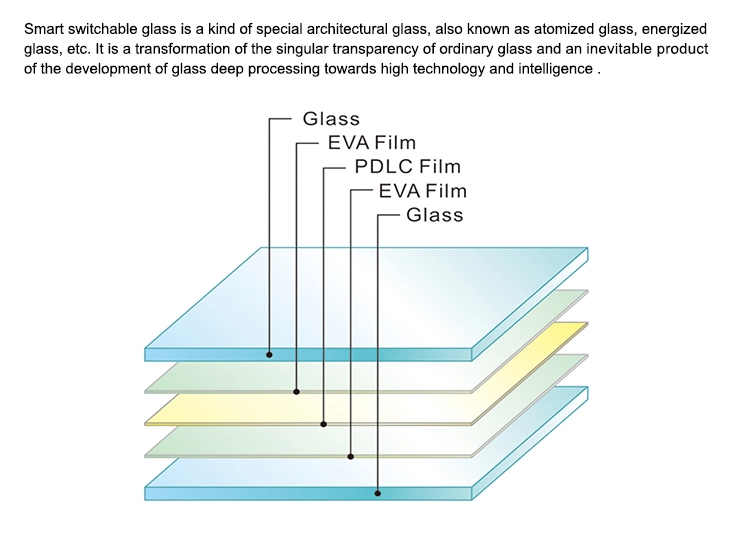 2000 фильмов микрона Switchable прозрачных