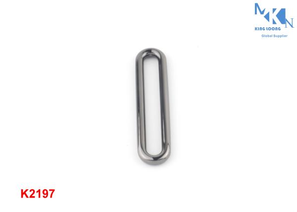 Round Long Metal Square Buckle 32mm Inner Size Zinc Alloy For Belt / Bag