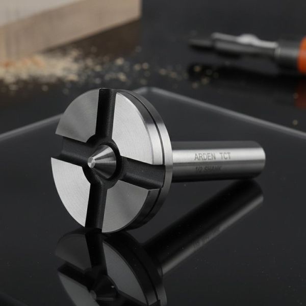 ARDEN TCT Slot Mortising Router Bit Carbide Boring Cutter 1/2 Shank for Cabinet Hinge CNC Woodworking