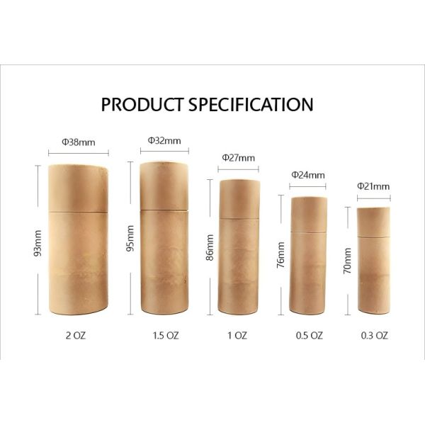 Custom Cardboard Lip Balm Tube UV Protection Sustainable Multifunctional