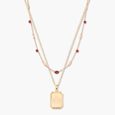 10 Grams Wedding Copper Necklaces Elegant Willow Birthstone Layering Set