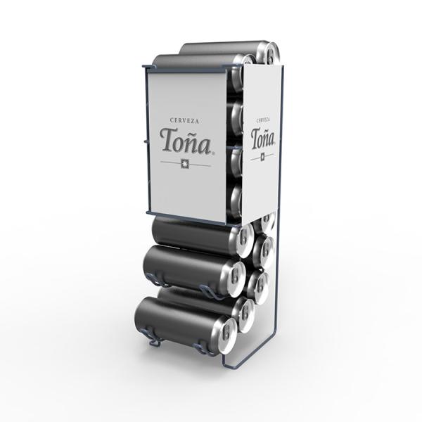 Countertop Metal Display Rack Beverage Can Holder Beverage Dispenser For Supermarket