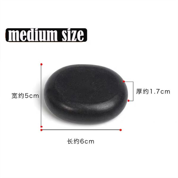 Body Massage Properties Volcanic Stone for Massage 16pcs Black Energy Stone Tools