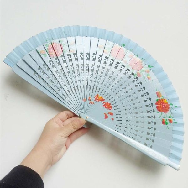 Customize Motif Spanish Hand Painted Wooden Folding Spanish Fans