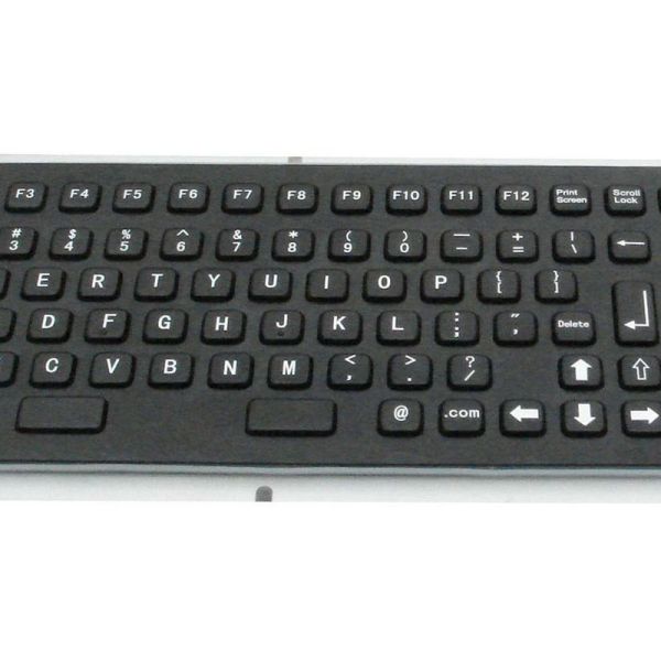 Водоустойчивая черная клавиатура Маунта панели металла с Trackball, функциональными клавишами и кнопочной панелью номера