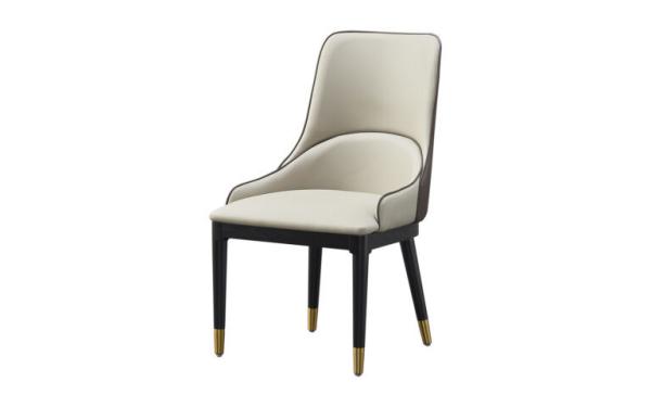 Wooden Italian Style Dining Chairs Comfortable PU Seating