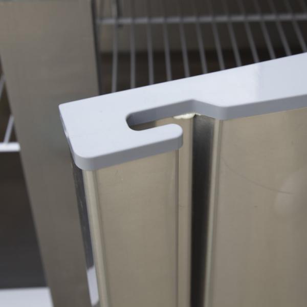 1000L 2 Or 4 Glass Doors Upright Kitchen Display Freezer Fridge Stainless Steel Material