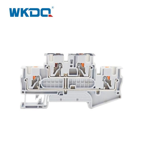 JPTTB 4 - PV Din Rail Feed Through Terminal Block 2 Level With Equipotential Bonder