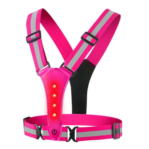 Veste de course avec bandes élastiques réglables pour les marcheurs de nuit