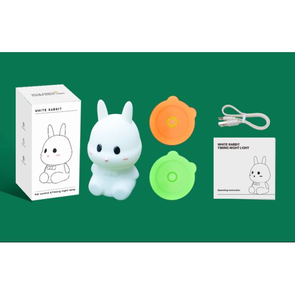 Controle de toque Custom Casa Decorativa Luz luminosa Coelhos Lâmpada Animal Luz noturna LED