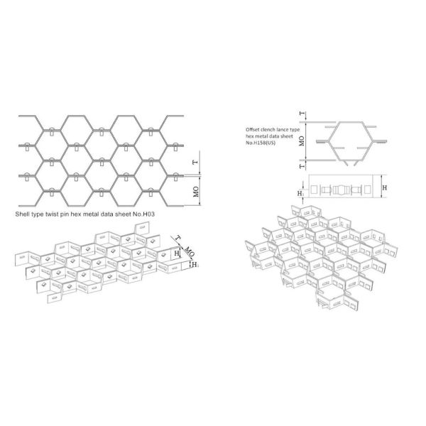 Stainless Steel 309 Hex-mesh Refractory Anchor | Lance Tabs