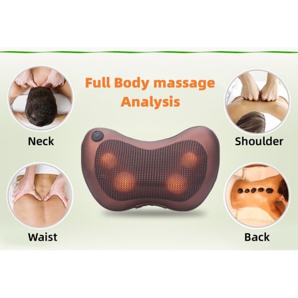 Cervical Spine Neck Massage Pillow for Full Body Multifunctional Electric Home Car Cushion