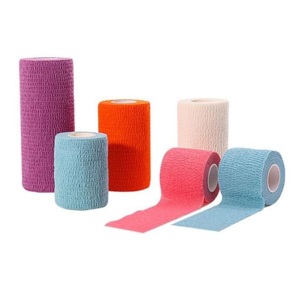 Water resistant best quality beautiful cohesive vet bandages, Medical surgical consumables vet colored elastic wrap cust
