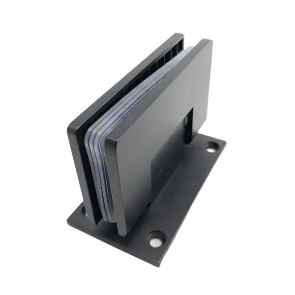 304 Stainless Steel Matt Black 90 Degree Shower Door Hinge for Square Appearance Style