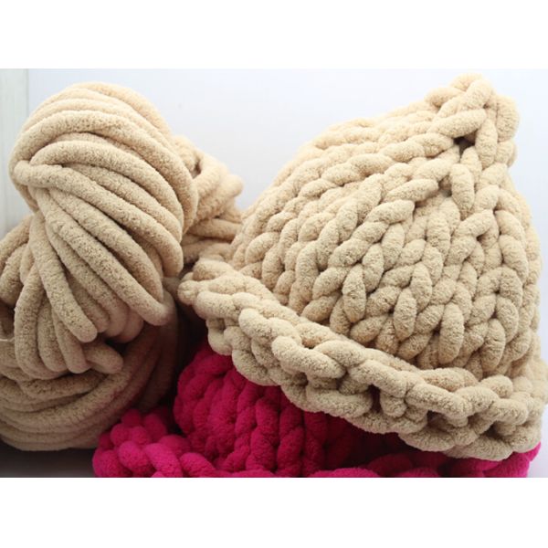 Пряжа синеля гигантской коренастой руки вязания крючком вязать для одеял