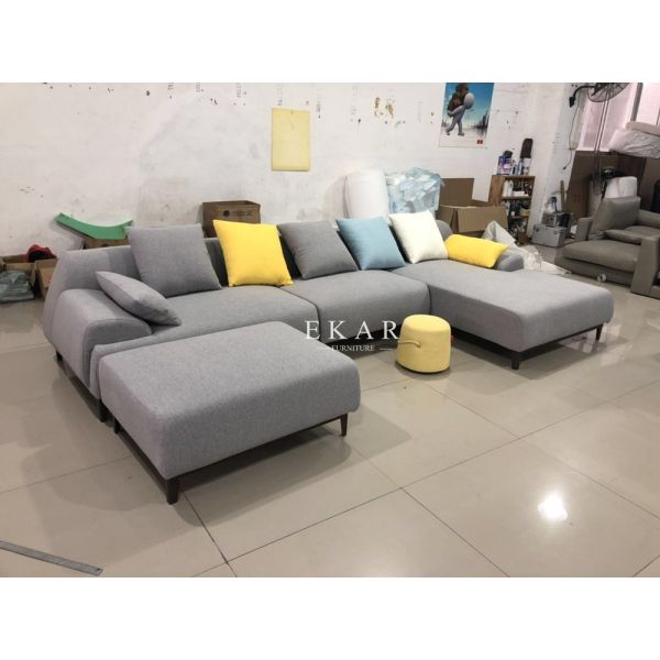 New Design Fashion Modern Italy Fabric Big 3 Seater Sofa