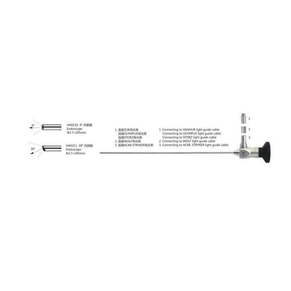 Autoclavable Medical 30 deg Cystoscope Surgical HD Endoscope Optic 302mm