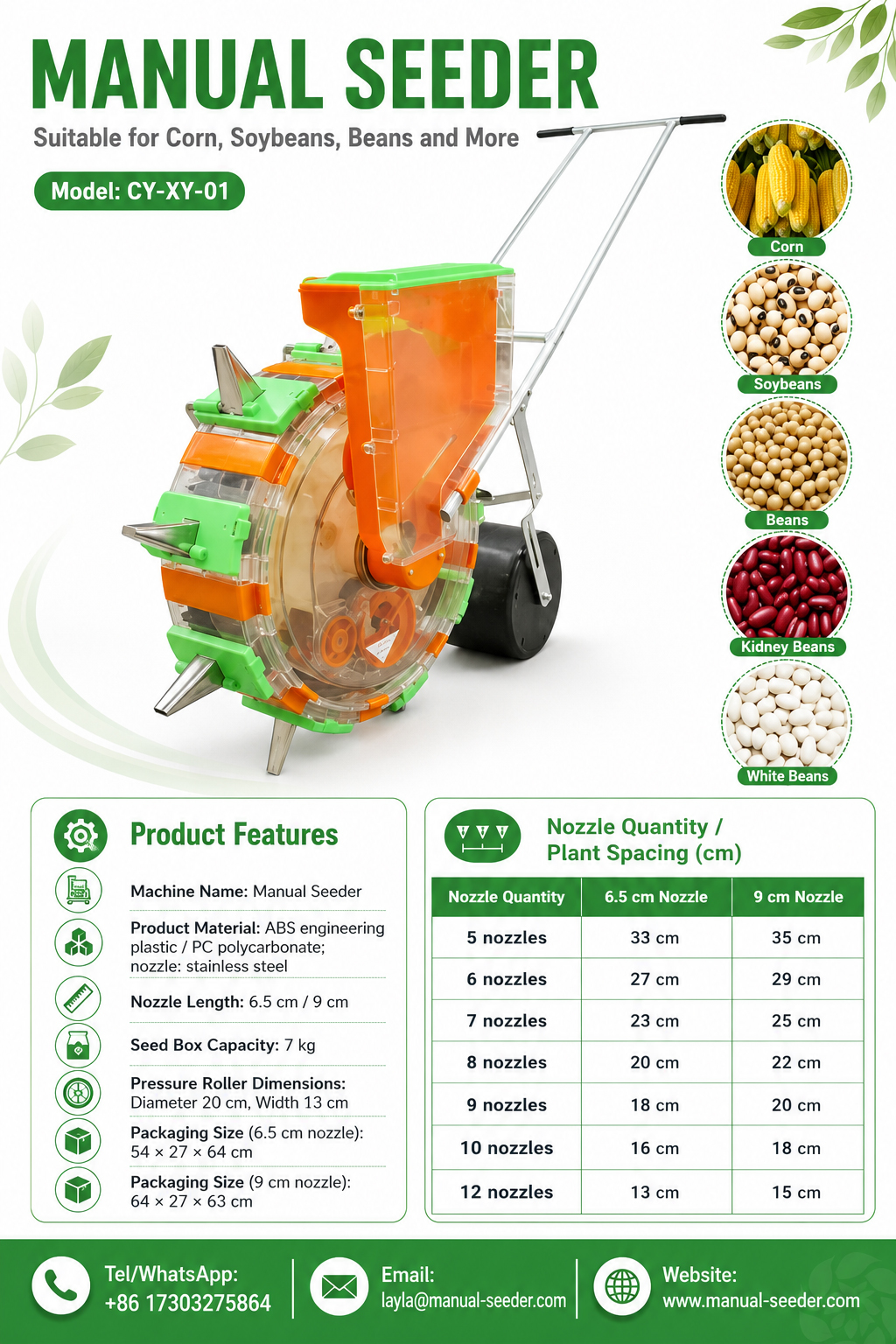 Multi Functional Manual Seeder Machine Handheld Accurate Seed Sower Injector