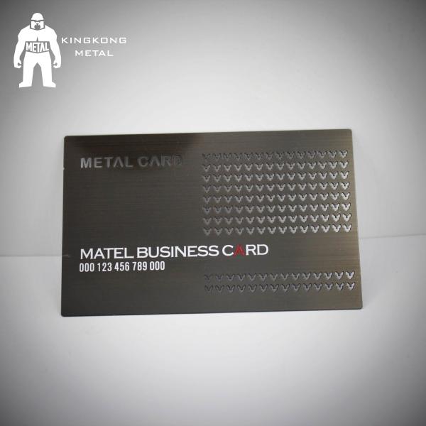 Cartão de aço inoxidável chapeado do metal do logotipo da fonte da fábrica do cartão do metal arma feita sob encomenda