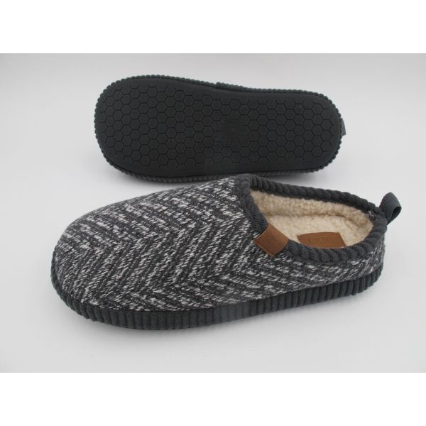 Pantoufles chaudes en mousse à mémoire de forme pour hommes, semelle en caoutchouc, pantoufles d'intérieur et d'extérieur en gros