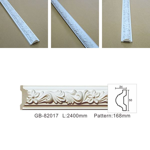 GB-82017 Modern Construction Material 3D Corrosion Resistance Interior Decorative Cornices Mouldings For Exterior